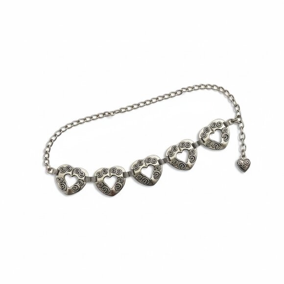 Boho Concho Belt 6 Hearts Eye-Popping Design - Picture 3 of 10